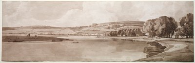 Uma seleção de vinte das vistas mais pitorescas de Paris: vista da Belle Vue e da Pont de Sêve de Thomas Girtin