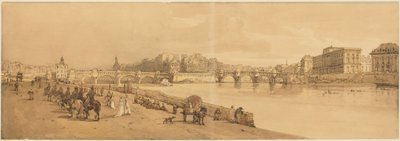 Vista da Pont Neuf, da Casa da Moeda, etc.: prancha 8 de Thomas Girtin