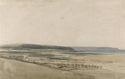 Estuário do rio Taw, Devon, c.1801 (aquarela sobre lápis sobre papel) de Thomas Girtin