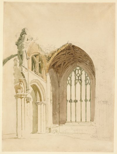 Abadia de Melrose: a janela oriental de Thomas Girtin