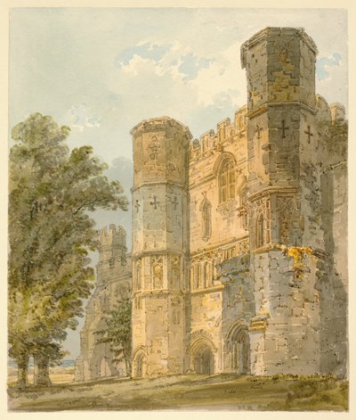 A portaria da Abadia de Battle, Sussex de Thomas Girtin