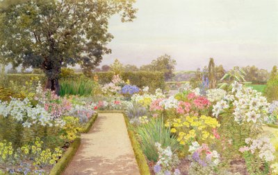 A fronteira de lírio em Great Tangley Manor, Surrey de Thomas H. Hunn