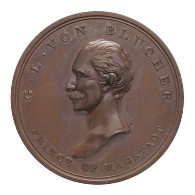 Medalha em comemoração a Wellington e Blücher em Waterloo de Thomas Halliday