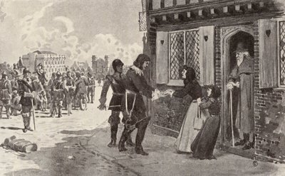 Sir Richard Fanshawe, prisioneiro em Charing Cross (litografia) de Thomas Hamilton Crawford