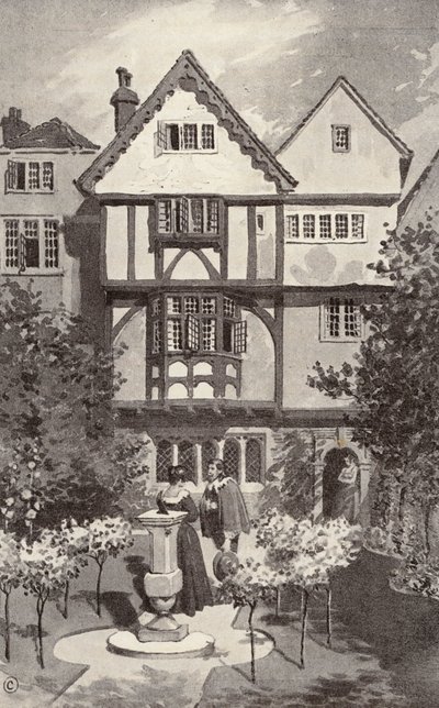 A Casa Cinzenta (litografia) de Thomas Hamilton Crawford