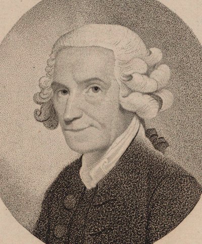 Retrato do organista e compositor James Nares 1715-1783, 1795. de Thomas Hardy