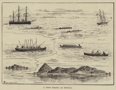 Regata de um navio em Trinidad de Thomas Harrington Wilson