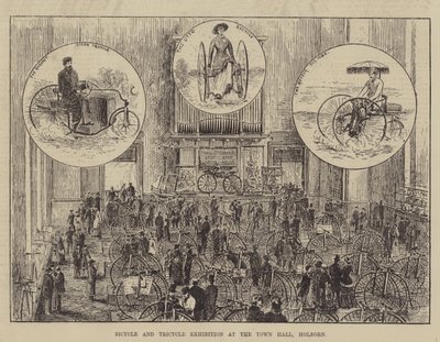 Exposição de Bicicleta e Triciclo na Câmara Municipal, Holborn de Thomas Harrington Wilson