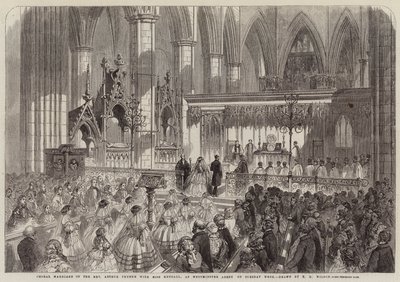 Casamento coral do reverendo Arthur Thynne com a senhorita Kendall, na abadia de Westminster na terça-feira semana de Thomas Harrington Wilson