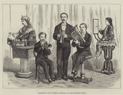 Autômatos de Maskelyne e Cooke no Salão Egípcio de Thomas Harrington Wilson