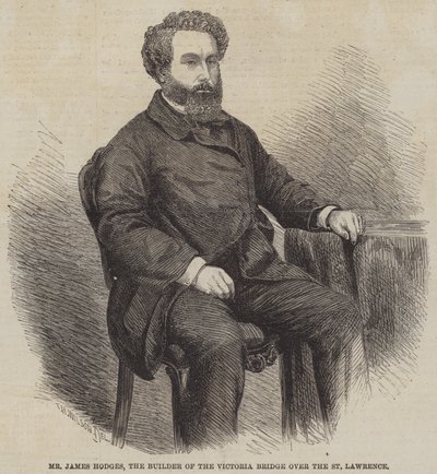 Sr. James Hodges, o construtor da ponte de Victoria sobre o St Lawrence de Thomas Harrington Wilson