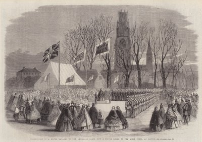 Apresentação de uma trombeta de prata para o corpo de artilharia e um clarim de prata para o corpo de fuzileiros, em Boston de Thomas Harrington Wilson