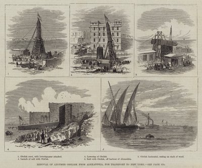Remoção de outro obelisco de Alexandria, para o transporte para Nova York de Thomas Harrington Wilson