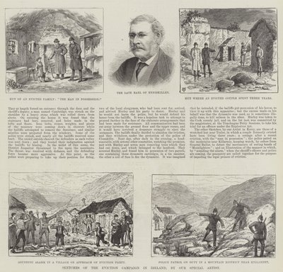 Esboços da campanha de despejo na Irlanda de Thomas Harrington Wilson
