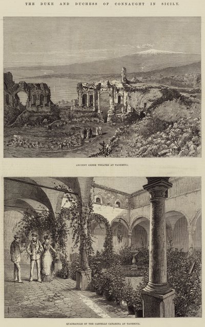 O duque e a duquesa de Connaught na Sicília de Thomas Harrington Wilson
