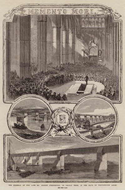 O funeral do falecido Sr. Robert Stephenson, na sexta-feira semana, na nave da Abadia de Westminster de Thomas Harrington Wilson