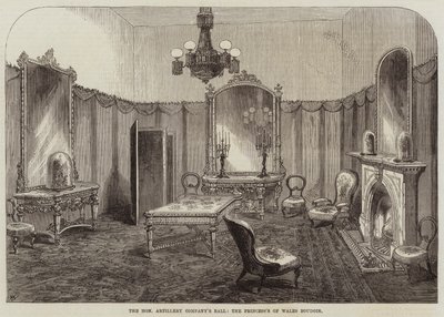 O Honourable Ball da Companhia de Artilharia, o Boudoir da Princesa de Gales de Thomas Harrington Wilson
