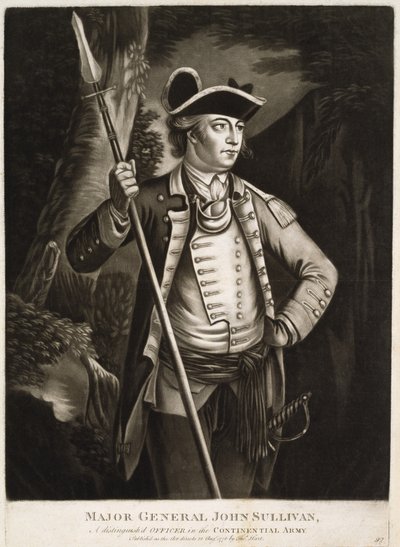 Major General John Sullivan, um distinto oficial do Exército Continente (sic) de Thomas Hart