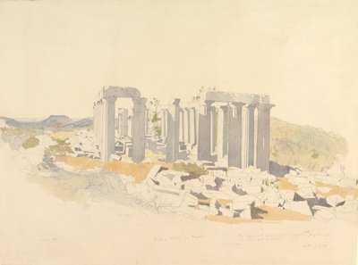 O Templo de Apolo em Bassae, 1843. de Thomas Hartley Cromek