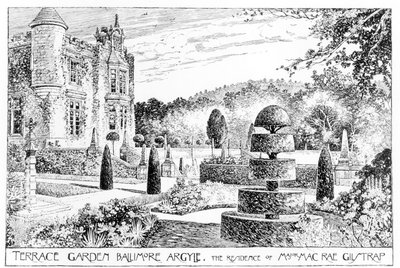 Terraço Jardim Ballimore, Argyle, de Thomas Mawson "A arte e artesanato de fazer jardim", publicado em 1900 (ver também 171947) de Thomas Hayton Mawson