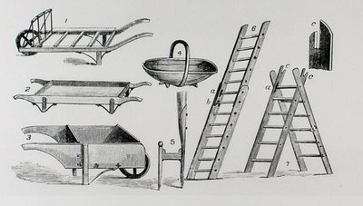 Carrinhos de mão, trug e escadas, de Thomas Mawson