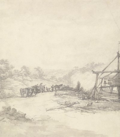 Descarga de escoras de fossa em Coalbrookdale de Thomas Hearne