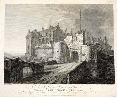 Vista do Castelo de Stirling, eng. William Byrne, pub. 1781 de Thomas Hearne