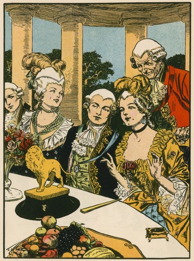 Leão de manteiga de Canova (litografia a cores) de Thomas Heath Robinson