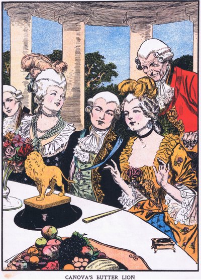 Leão-manteiga de Canova (litografia a cores) de Thomas Heath Robinson
