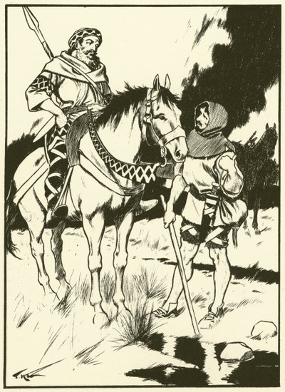 Carlos Magno e o braseiro (gravura) de Thomas Heath Robinson