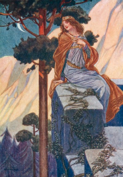 Edvard Grieg: A Princesa (litografia a cores) de Thomas Heath Robinson