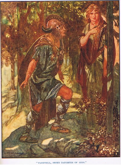Adeus, orgulhosa filha de Odin (litografia) de Thomas Heath Robinson