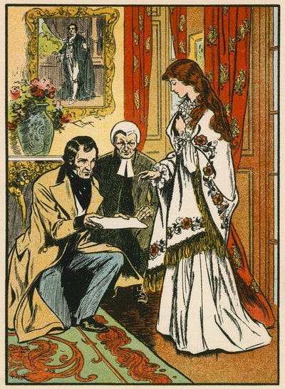 Deus Salve a Rainha. Adesão da Rainha Vitória (litografia a cores) de Thomas Heath Robinson