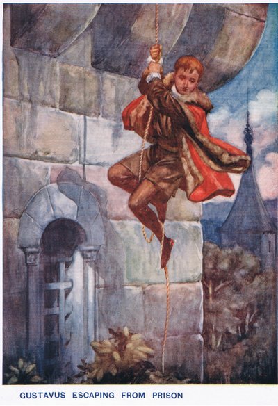 Gustavus foge da prisão de Thomas Heath Robinson