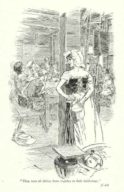 Ilustração para A Sentimental Journey de Laurence Sterne (litografia) de Thomas Heath Robinson