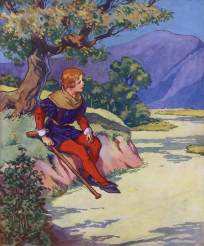 Ilustração para O Flautista de Hamelin (litografia a cores) de Thomas Heath Robinson
