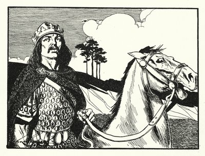 Rei Alfredo (litografia) de Thomas Heath Robinson