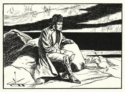 Napoleão em Santa Helena (litografia) de Thomas Heath Robinson