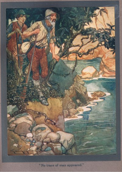 Não apareceu qualquer vestígio de homem (litografia a cores) de Thomas Heath Robinson