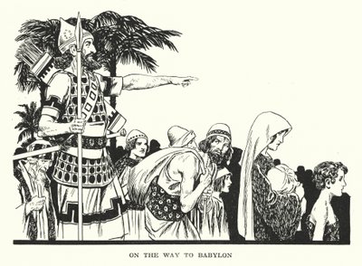 A caminho da Babilónia (litografia) de Thomas Heath Robinson