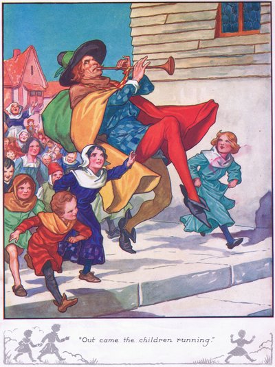 As crianças saíram a correr (litografia a cores) de Thomas Heath Robinson