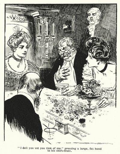 Professor que explica a sua invenção, o Thoughtograph (litografia) de Thomas Heath Robinson