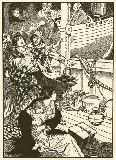 Salvar as mulheres e as crianças (gravura) de Thomas Heath Robinson