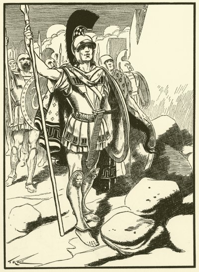Os gregos à porta de Troia (gravura) de Thomas Heath Robinson