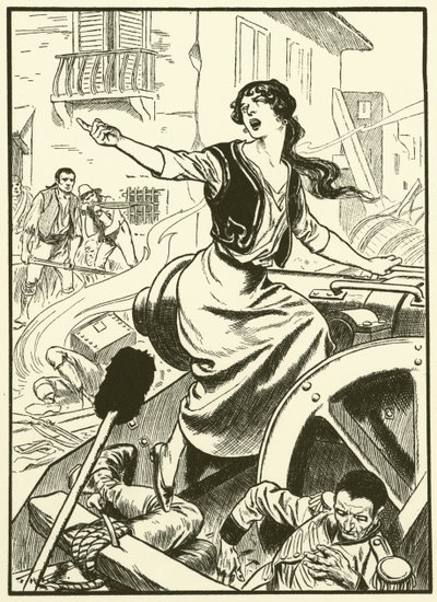 A Dama de Saragoça (gravura) de Thomas Heath Robinson