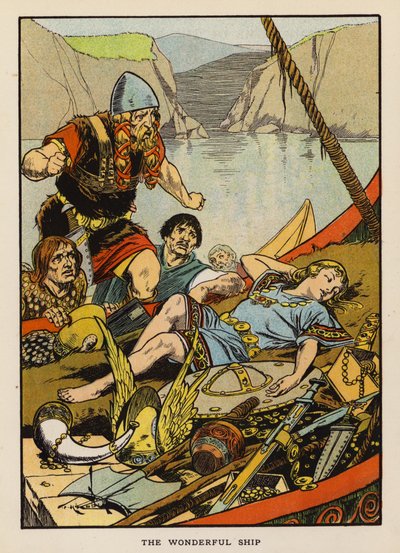 O navio maravilhoso (litografia a cores) de Thomas Heath Robinson