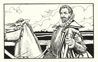 Guilherme, o Silencioso, um herói da Holanda (litografia) de Thomas Heath Robinson
