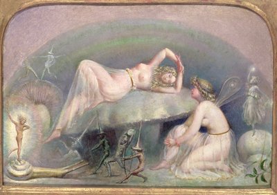 Fada descansando em um cogumelo, c.1860 de Thomas Heatherley