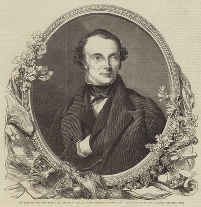 O Honrado Senhor Lord John Russell, MP, Ministro da Inglaterra na Conferência de Viena, 1855 de Thomas Heathfield Carrick
