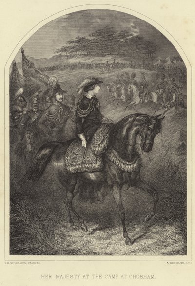 Sua Majestade a Rainha Vitória no acampamento de Chobham de Thomas Henry Nicholson
